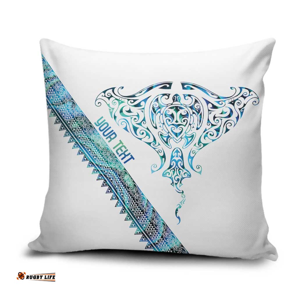 Kahui Whetu Paua shell Kowhaiwhai Taniko Personalised Pillow Cover Manta Ray Shark-Turtle Maori Tribal Style LT9