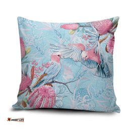 Galah Birds Australia Baby Blue & Pink Pillow Cover LT7