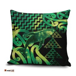 Humpback Whale Matariki New Zealand Pillow Cover NZ Maori Paikea Poutama Luxury Green LT14