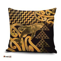 Humpback Whale Matariki New Zealand Pillow Cover NZ Maori Paikea Poutama Luxury Gold LT14