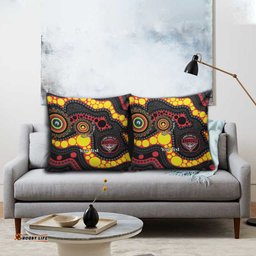 Essendon Bombers NAIDOC Week 2026 Personalised Pillow Cover 50 Years of Deadly Aboriginal Art LT14