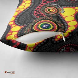 Essendon Bombers NAIDOC Week 2026 Personalised Pillow Cover 50 Years of Deadly Aboriginal Art LT14