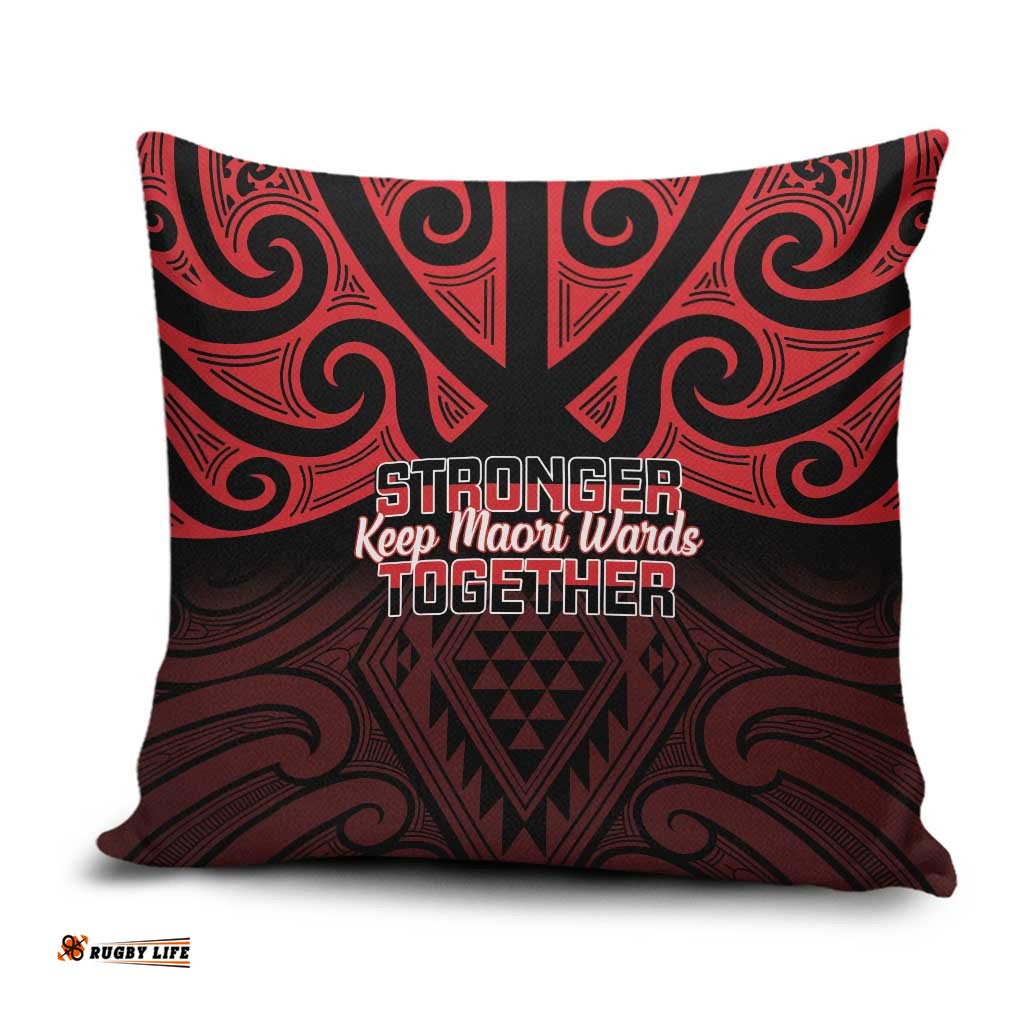 Keep Maori Wards New Zealand Pillow Cover Stronger Together Aotearoa Taniko LT14