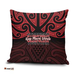 Keep Maori Wards New Zealand Pillow Cover Stronger Together Aotearoa Taniko LT14