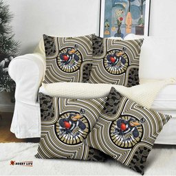 Collingwood Football Club Pillow Cover Indigenous Monochrome Dot Art Mascot Style TS04
