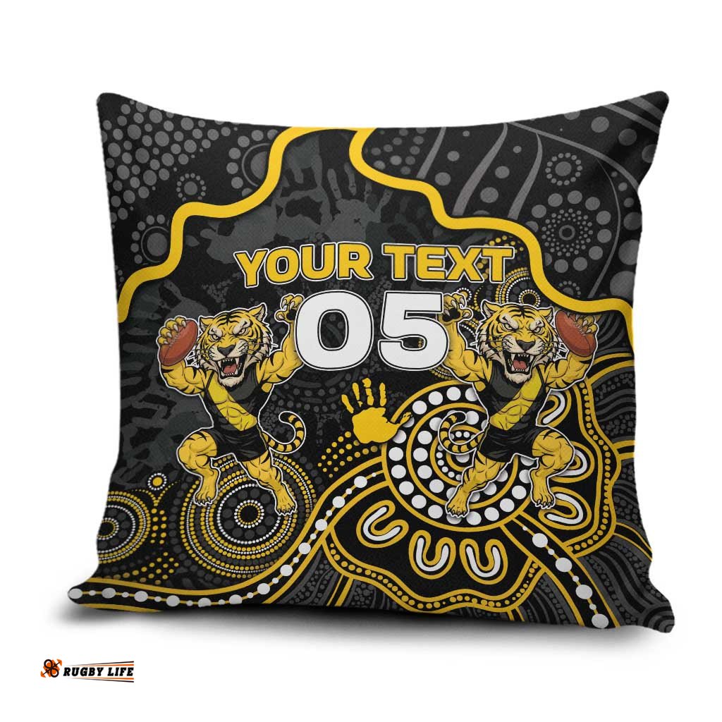 Custom Richmond Football Pillow Cover Aboriginal Dot Art Pattern DT05