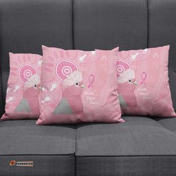 Australia Breast Cancer Awareness Pillow Cover Galah Faith Hope Love Pink Month LT14