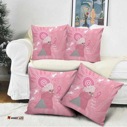 Australia Breast Cancer Awareness Pillow Cover Galah Faith Hope Love Pink Month LT14
