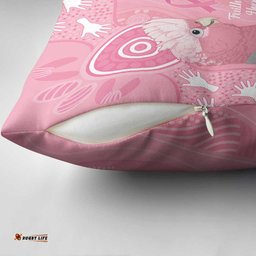 Australia Breast Cancer Awareness Pillow Cover Galah Faith Hope Love Pink Month LT14