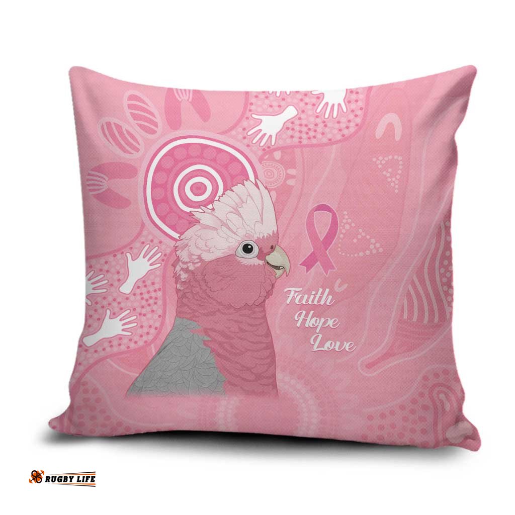 Australia Breast Cancer Awareness Pillow Cover Galah Faith Hope Love Pink Month LT14