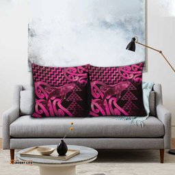 Humpback Whale Matariki New Zealand Pillow Cover NZ Maori Paikea Poutama Luxury Pink LT14