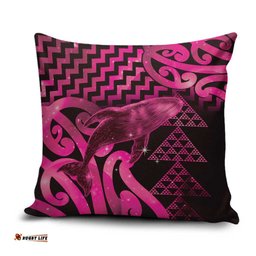Humpback Whale Matariki New Zealand Pillow Cover NZ Maori Paikea Poutama Luxury Pink LT14