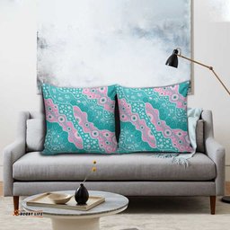 Hereditary Cancer Awareness Australia Indigenous Pillow Cover Pink and Teal LT7