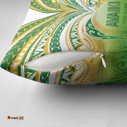 Cook Islands Rugby League Pillow Cover Avaiki Tatau Tribal Motifs White Color LT03