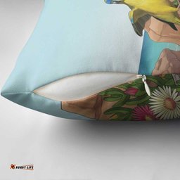 Australia Rock Parrot Pillow Cover Pigface Carpobrotus Rocky Island Vibes LT14
