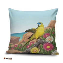 Australia Rock Parrot Pillow Cover Pigface Carpobrotus Rocky Island Vibes LT14