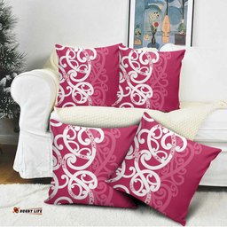 Breast Cancer Awareness Maori Pillow Cover Koru Kowhaiwhai LT7