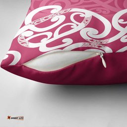 Breast Cancer Awareness Maori Pillow Cover Koru Kowhaiwhai LT7