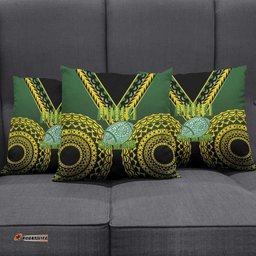 Avaiki Cook Islands Rugby Pillow Cover Kuki Airani Tatau Black LT14