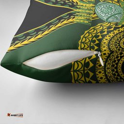 Avaiki Cook Islands Rugby Pillow Cover Kuki Airani Tatau Black LT14