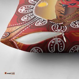 Indigenous Goanna Australia Pillow Cover Aussie Uluru Ayers Rock Sturt's Desert Pea LT14