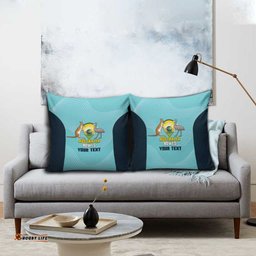 Custom Bowls Australia Pillow Cover Teal Color Curve Sporty LT14