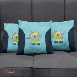 Custom Bowls Australia Pillow Cover Teal Color Curve Sporty LT14