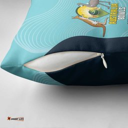 Custom Bowls Australia Pillow Cover Teal Color Curve Sporty LT14