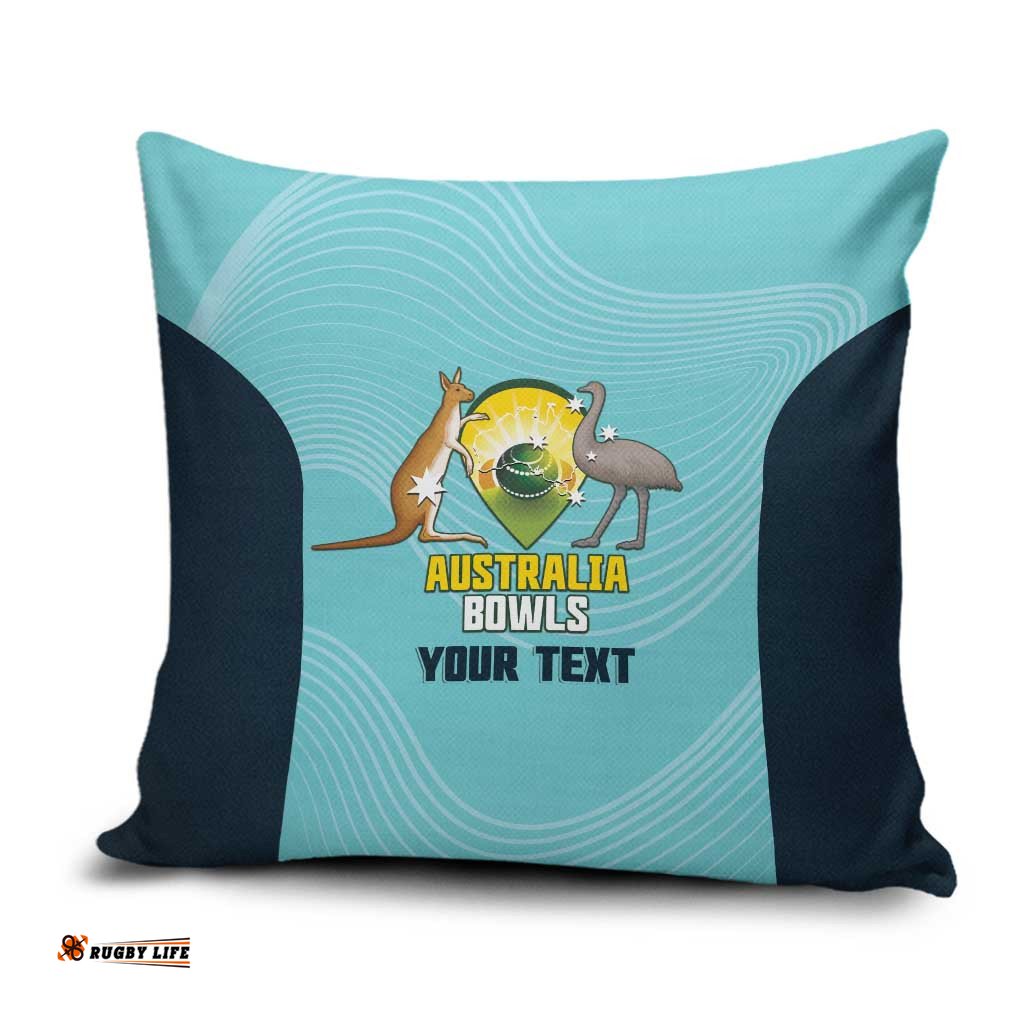 Custom Bowls Australia Pillow Cover Teal Color Curve Sporty LT14