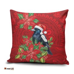 Australian Magpie Pillow Cover Aboriginal Inspired Christmas LT9