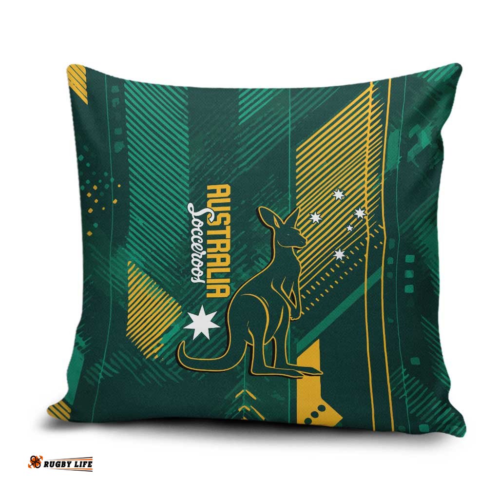 Australia Socceroos 2026 Custom Pillow Cover Go Aussie Kangaroo National Color LT14