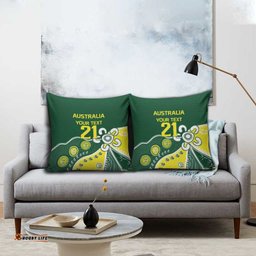 Custom Cricket Aussie Pride Pillow Cover Indigenous Inspired LT9