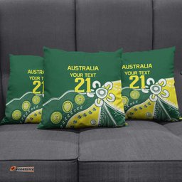 Custom Cricket Aussie Pride Pillow Cover Indigenous Inspired LT9