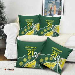 Custom Cricket Aussie Pride Pillow Cover Indigenous Inspired LT9