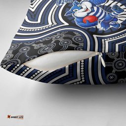 Geelong Cats Pillow Cover Indigenous Monochrome Dot Art Mascot Style TS04