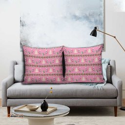 Australia Pink Galah Christmas Pillow Cover Eolophus Roseicapilla Bottlebrush Seamless LT14