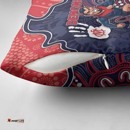Demons Football Pillow Cover Aboriginal Dot Art Pattern DT05