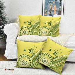 Custom Cricket Aussie Pride Pillow Cover Aboriginal Dot Art Cricket LT9