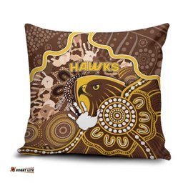 Hawks Football Pillow Cover Aboriginal Dot Art Pattern DT05