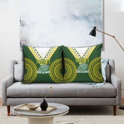 Avaiki Cook Islands Rugby Pillow Cover Kuki Airani Tatau Green LT14