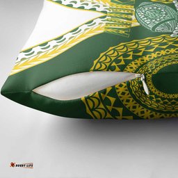 Avaiki Cook Islands Rugby Pillow Cover Kuki Airani Tatau Green LT14