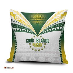 Cook Islands Rugby Pillow Cover Kuki's Aitu Champions LT7