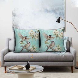 Australia Red Wattlebird Pillow Cover Eucalyptus Alba Indigenous Art LT14