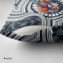 Carlton Football Club Pillow Cover Indigenous Monochrome Dot Art Mascot Style TS04