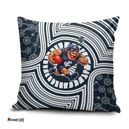Carlton Football Club Pillow Cover Indigenous Monochrome Dot Art Mascot Style TS04