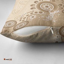 Beige Lizards Australia Pillow Cover Boomerang Indigenous Art LT14