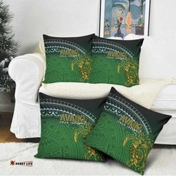 Cook Islands Rugby Kuki Avaiki Pillow Cover Tribal Turtle LT7