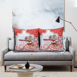 Custom Swans Football Pillow Cover Aboriginal Dot Art Pattern DT05