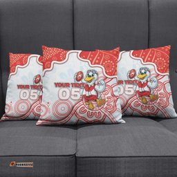 Custom Swans Football Pillow Cover Aboriginal Dot Art Pattern DT05