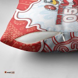 Custom Swans Football Pillow Cover Aboriginal Dot Art Pattern DT05